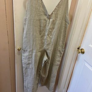 Linen romper pants